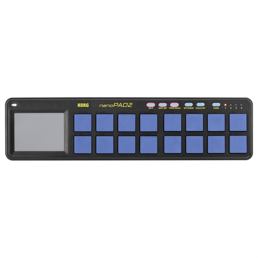 Korg nanoPAD 2 - Slim-Line USB MIDI Controller (Blue, Yellow)