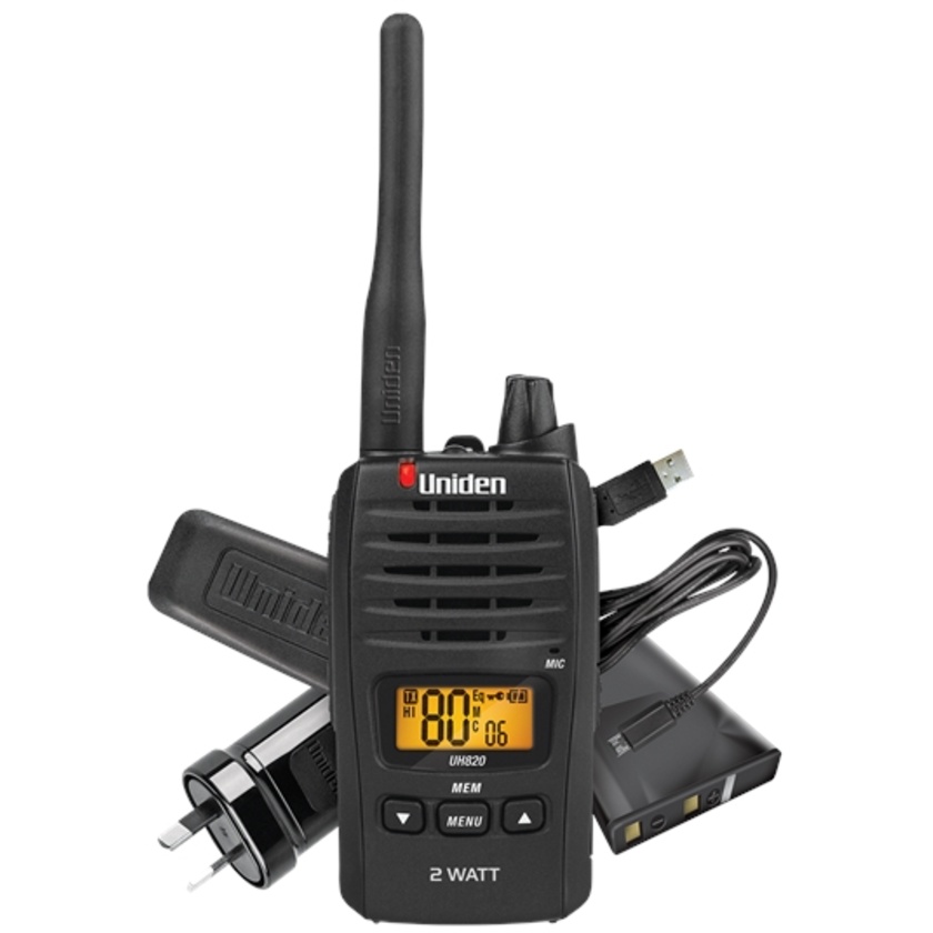 Uniden UH820 80 Channel 2 Watt UHF Handheld Radio