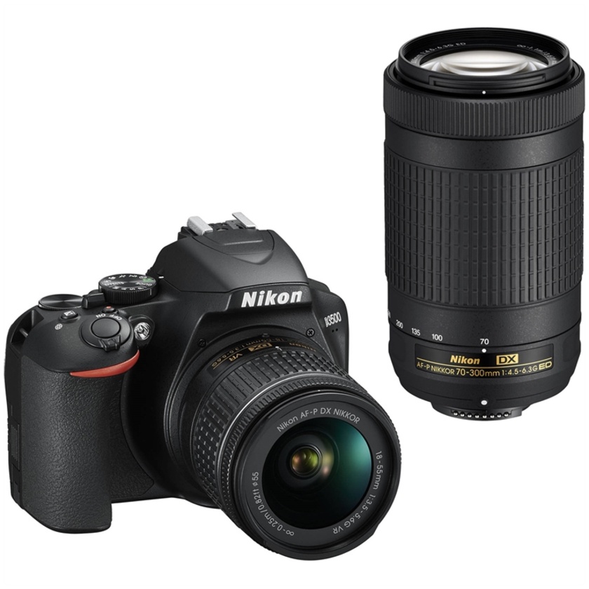 Nikon D3500 DSLR Camera with 18-55mm and 70-300mm Lenses