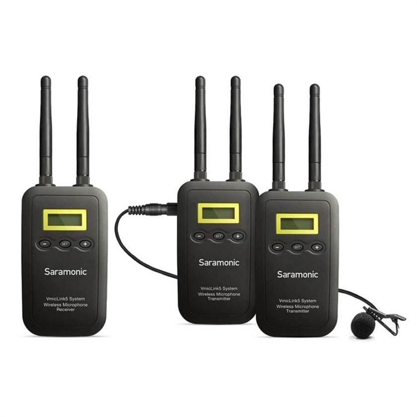 Saramonic VmicLink5 RX+TX+TX Two-Channel 5.8GHz Wireless Lavalier System