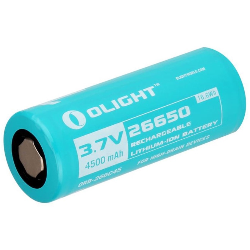 Olight 26650 Li-Ion Rechargeable Battery (3.7V, 4500mAh, 16.6Wh)