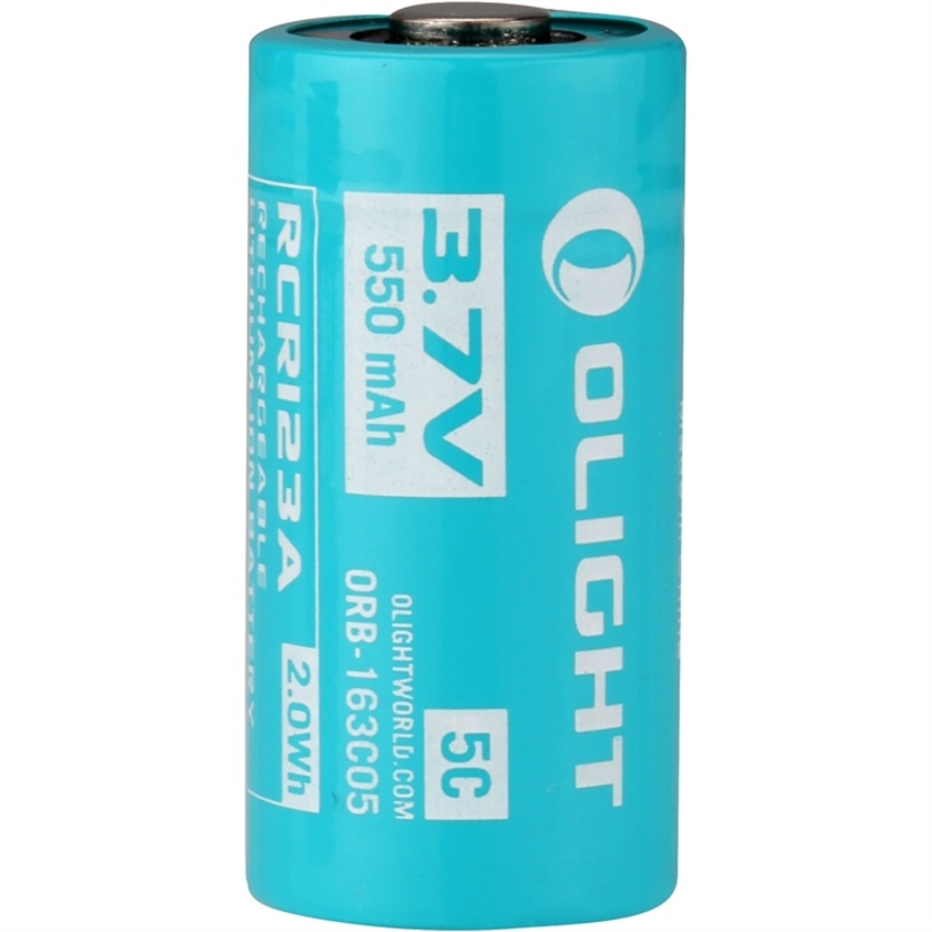 Olight RCR123A Rechargeable Lithium-Ion Battery (3.7V, 550mAh)