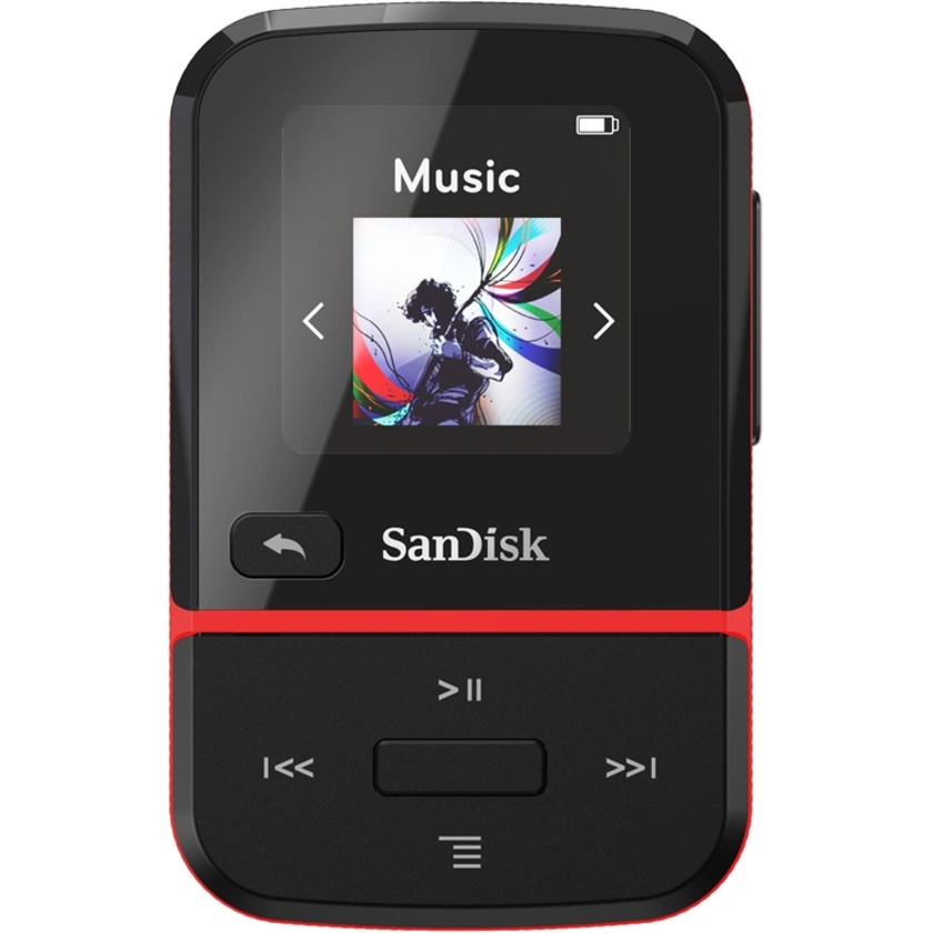 SanDisk 16GB Clip Sport Go Wearable MP3 Player (Red)