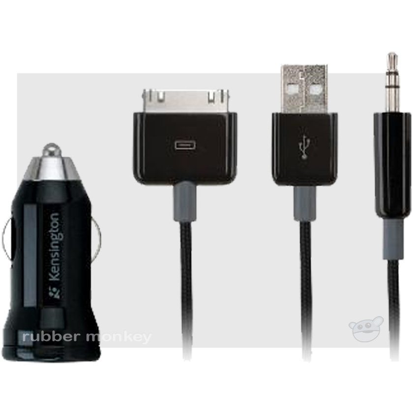 Kensington 2-in-1 Car Charger and AUX Audio Cable