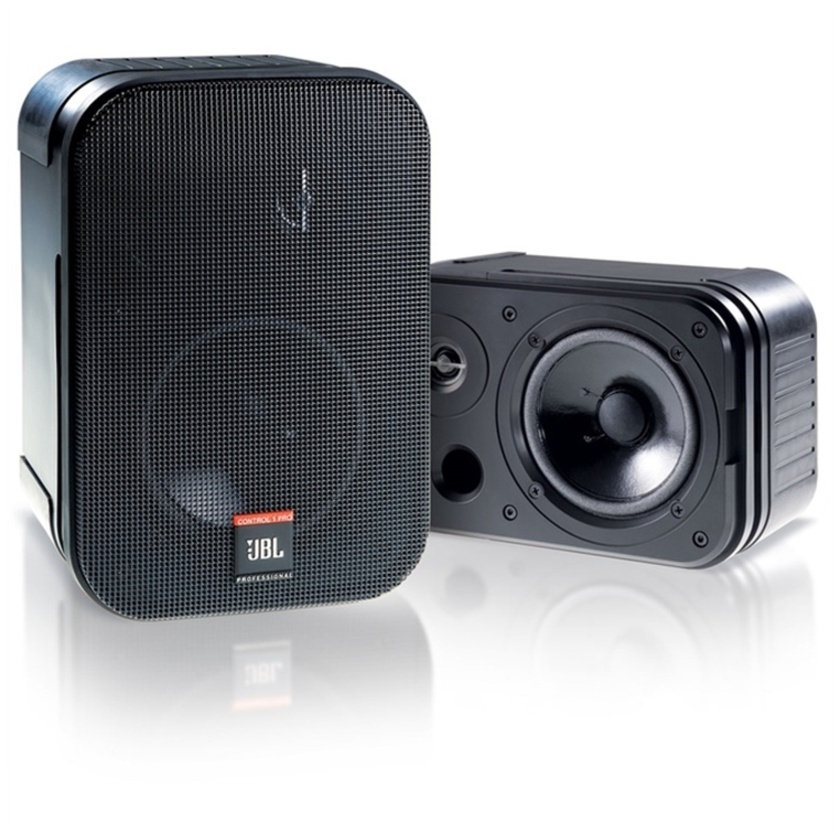JBL Control 1 Pro - 5" Two-Way Professional Compact Loudspeaker (Black, Pair)