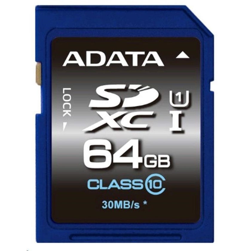 ADATA 64GB Premier UHS-I SDXC Memory Card (Class 10)