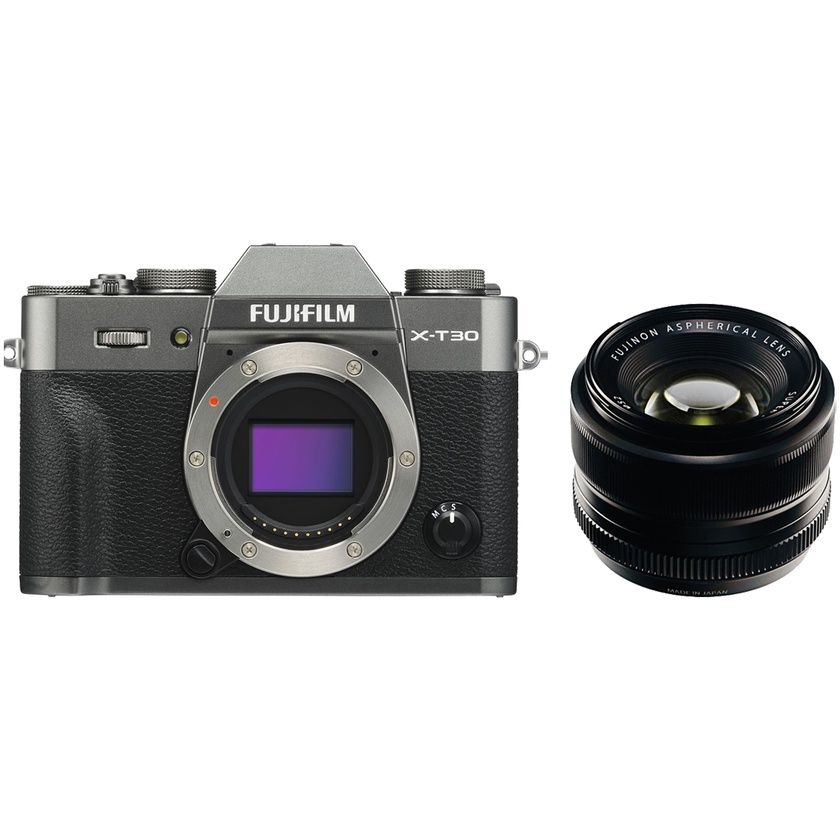 Fujifilm X-T30 Mirrorless Digital Camera (Charcoal) with XF 35mm f/1.4 R Lens (Black)