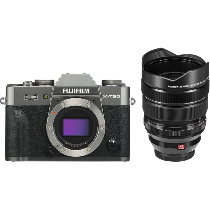 Fujifilm X-T30 Mirrorless Digital Camera (Charcoal) with XF 8-16mm f/2.8 R Lens (Black)