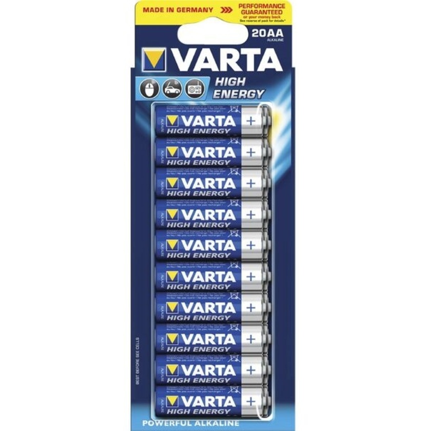 Varta Alkaline Longlife AA Battery - (20 Pack)