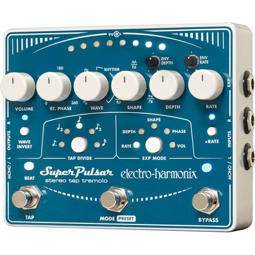 Electro-Harmonix Super Pulsar Stereo Tap Tremolo Pedal