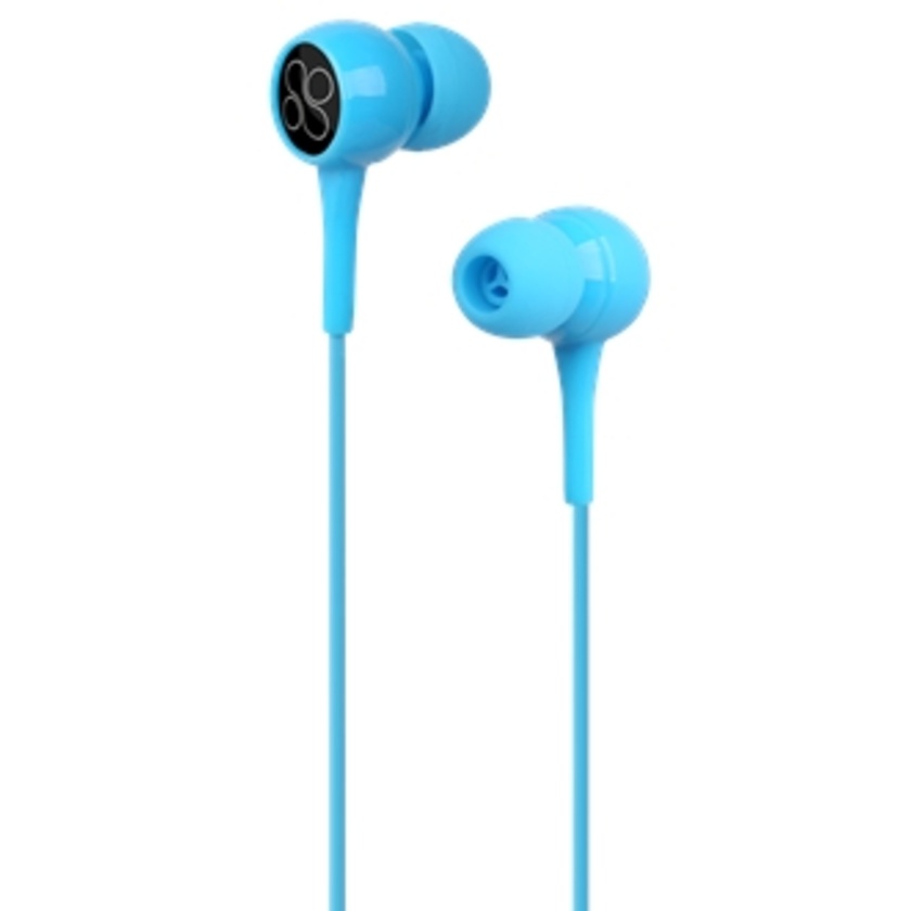 Promate Bent Lightweight Stereo Earbuds with Built-in Mic (Blue, 1.2m)