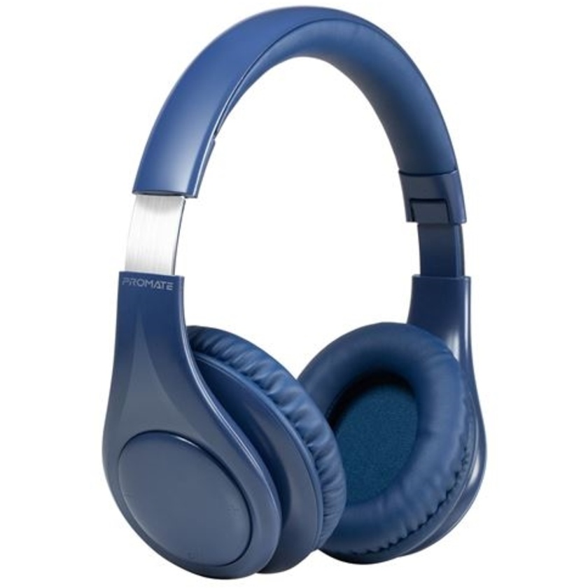Promate Plush Over-Ear Bluetooth Headphones (Blue)
