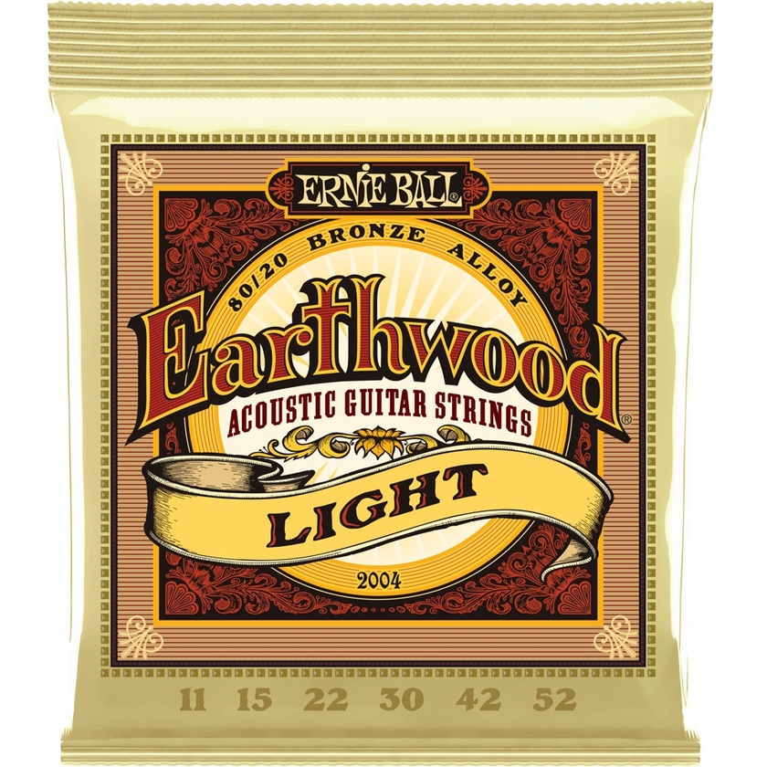 Ernie Ball Earthwood Light Acoustic Guitar Strings 80/20 Bronze (11 - 52)