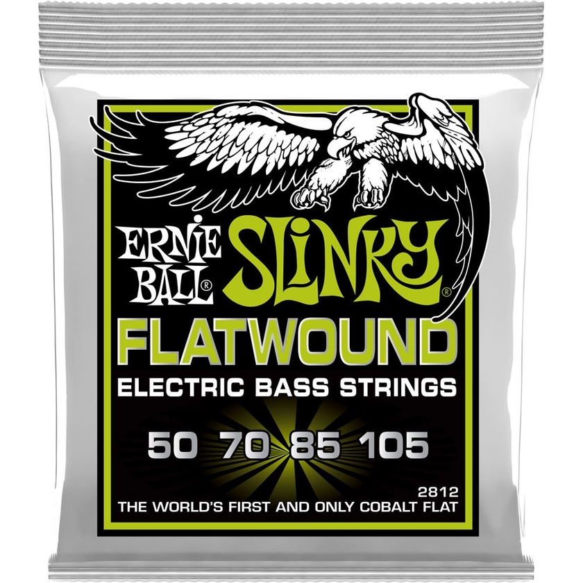 Ernie Ball Regular Slinky Flatwound Electric Bass Strings (4-String Set, .050 - .105)