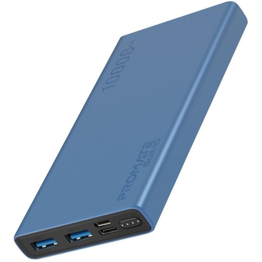 Promate Bolt-10 Smart Charging Power Bank with Dual USB Output (Blue)