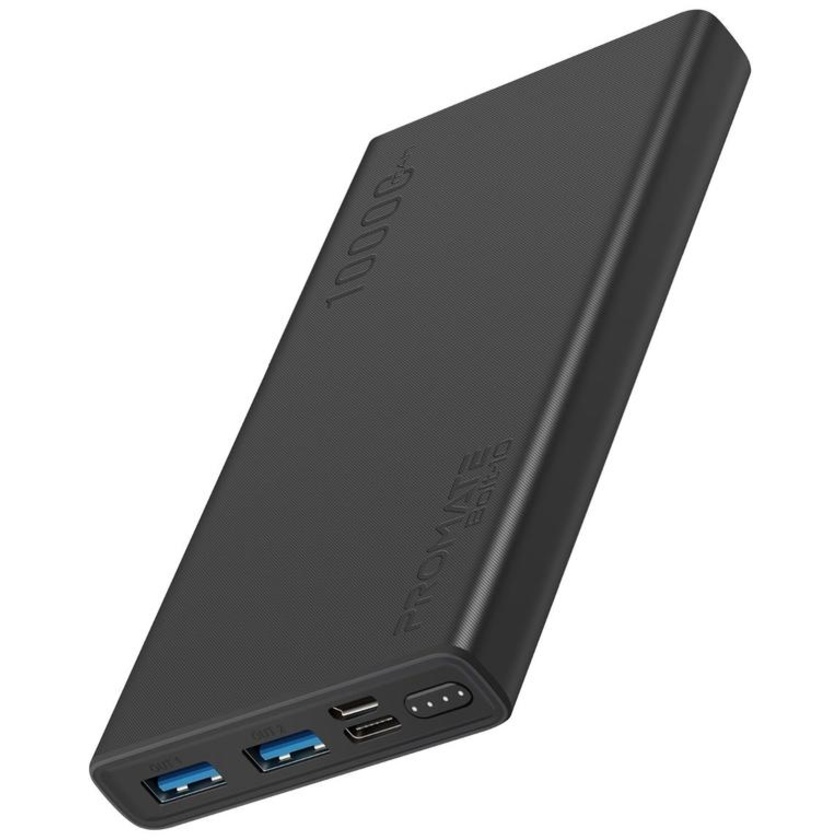Promate Bolt-10 Smart Charging Power Bank with Dual USB Output (Black)