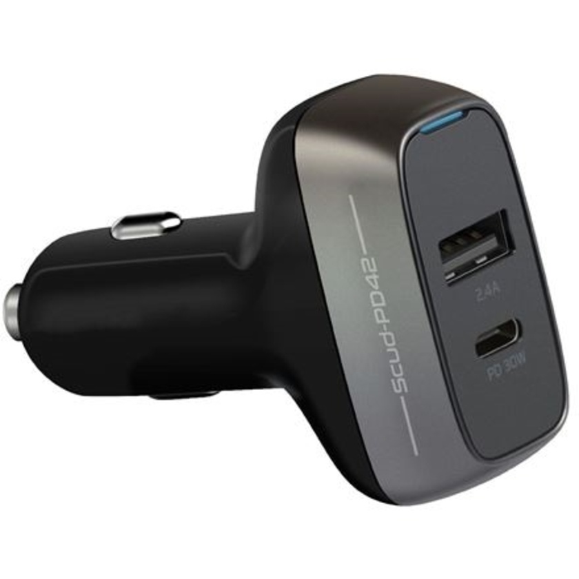Promate 42W Car Charger with Power Delivery (Black)