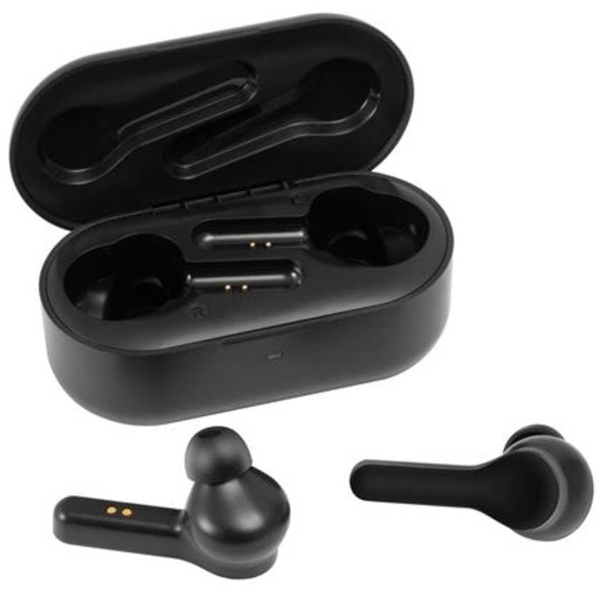 Promate TrueBlue-4 Wireless Earbuds with 300mAh Portable Charging Case (Black)