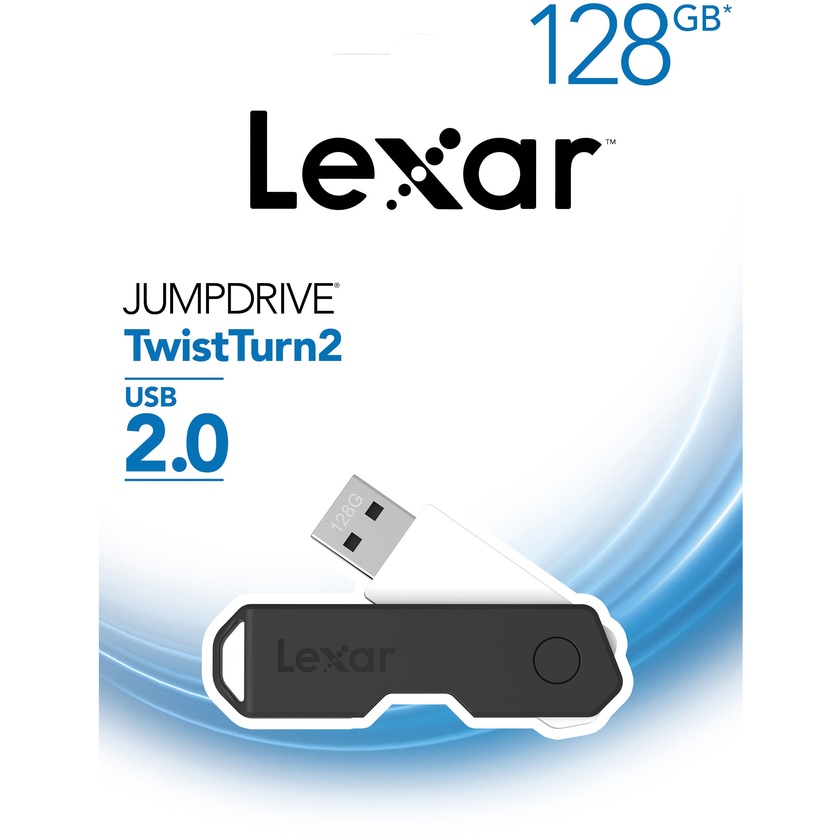 Lexar 128GB JumpDrive TwistTurn2 USB Flash Drive (Black)