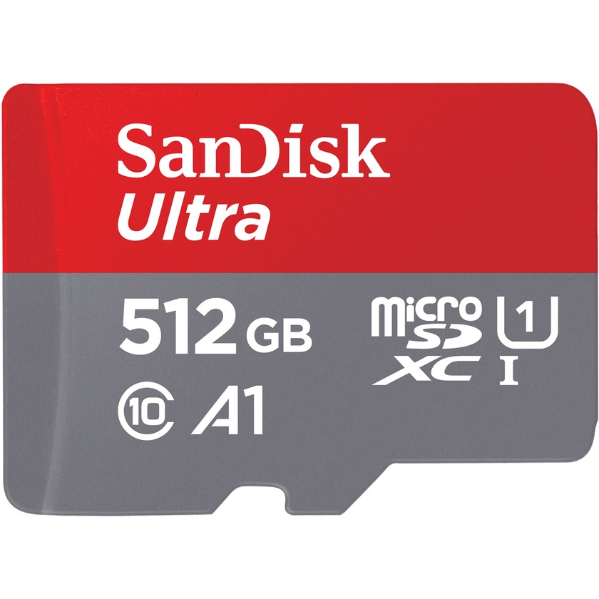 SanDisk 512GB Ultra UHS-I microSDXC Memory Card with SD Adapter