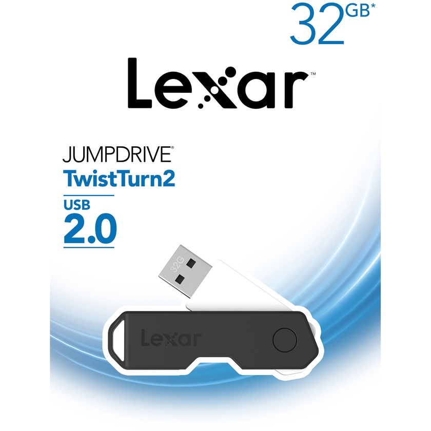 Lexar 32GB JumpDrive TwistTurn2 USB Flash Drive (Black)