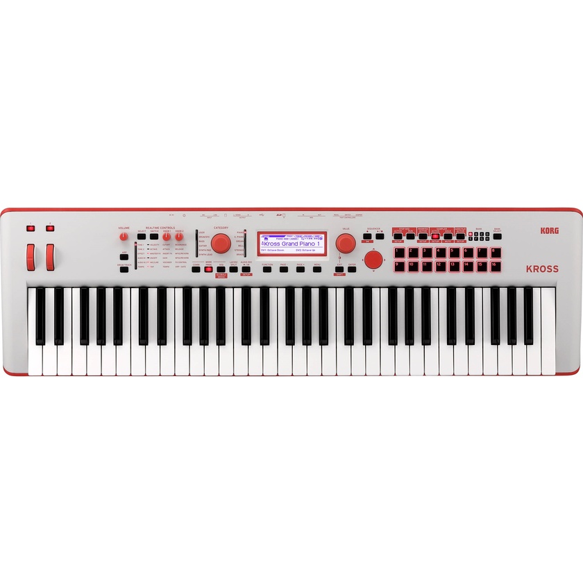Korg KROSS 2 61-Key Synthesizer Workstation (Gray/Neon-Red, Limited Edition)