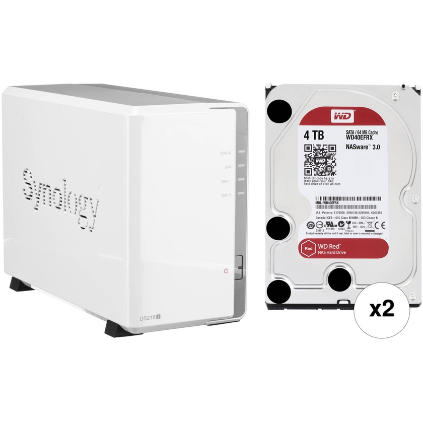 Synology DiskStation 4TB DS218j 2-Bay NAS Enclosure