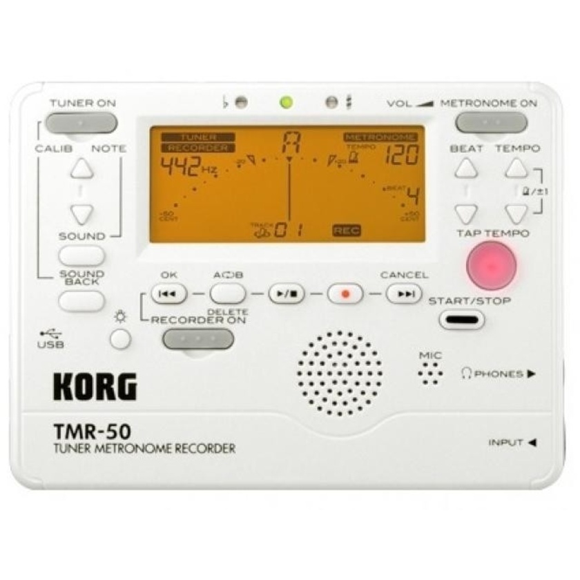 Korg TMR50 Tuner Metronome Recorder (White)
