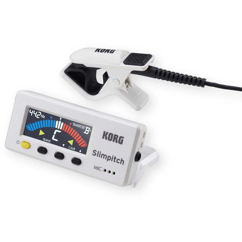 Korg Slimpitch Chromatic Tuner with Contact Mic (White)