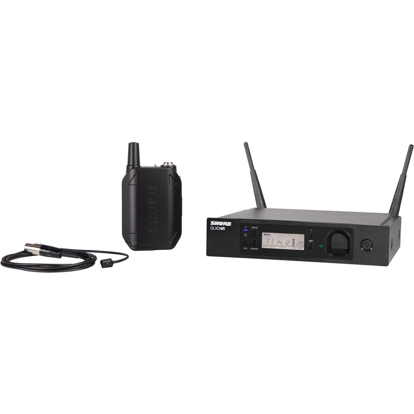 Shure GLXD14R/WL93 Advanced Digital Wireless Omni Lavalier Microphone System (2.4 GHz)