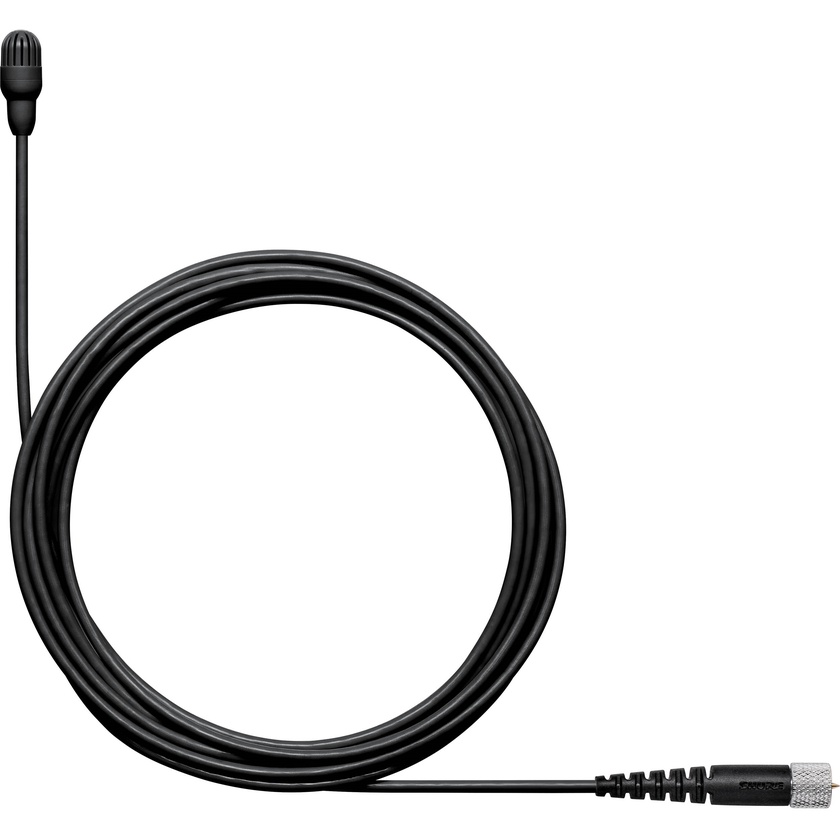 Shure TwinPlex TL47 Omnidirectional Lavalier Microphone with Accessories (Microdot, Black)