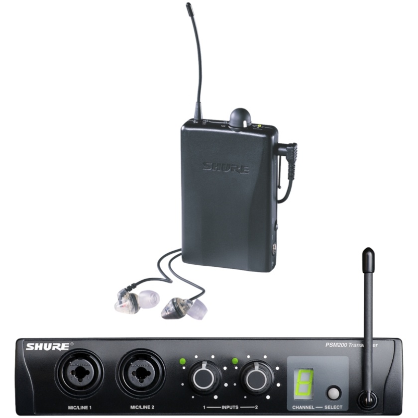 Shure P2TR112GR Receiver, Transmitter and Earphones Set