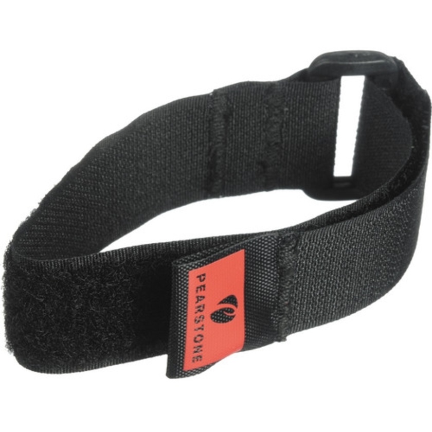 Pearstone 1 x 12" Touch Fastener Cinch Strap (Black, 2-Pack)