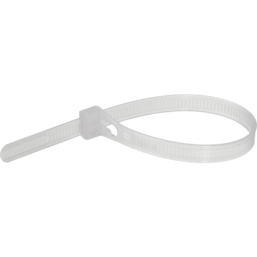 Pearstone 8" Reusable Plastic Cable Ties - Clear (1000-Pack)