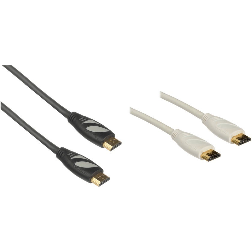 Pearstone High-Speed HDMI with Ethernet Cable Kit - 10' (2-Pack, 1 Black, 1 White)