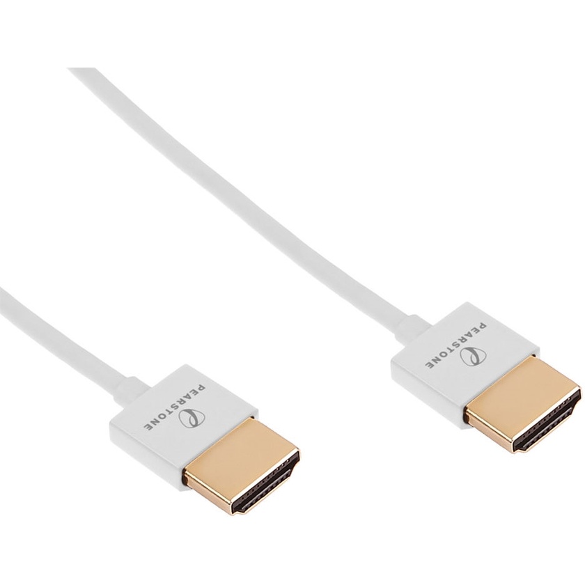 Pearstone 6' Ultra-Thin, High-Speed HDMI Cable with Ethernet (White)