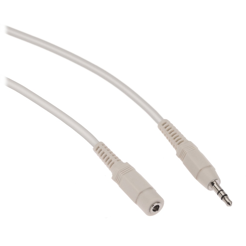 Pearstone Stereo Mini Male to Stereo Mini Female Extension Cable (White) - 3'