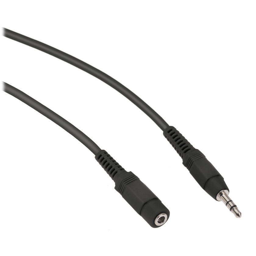 Pearstone Stereo Mini Male to Stereo Mini Female Extension Cable (Black) - 6'