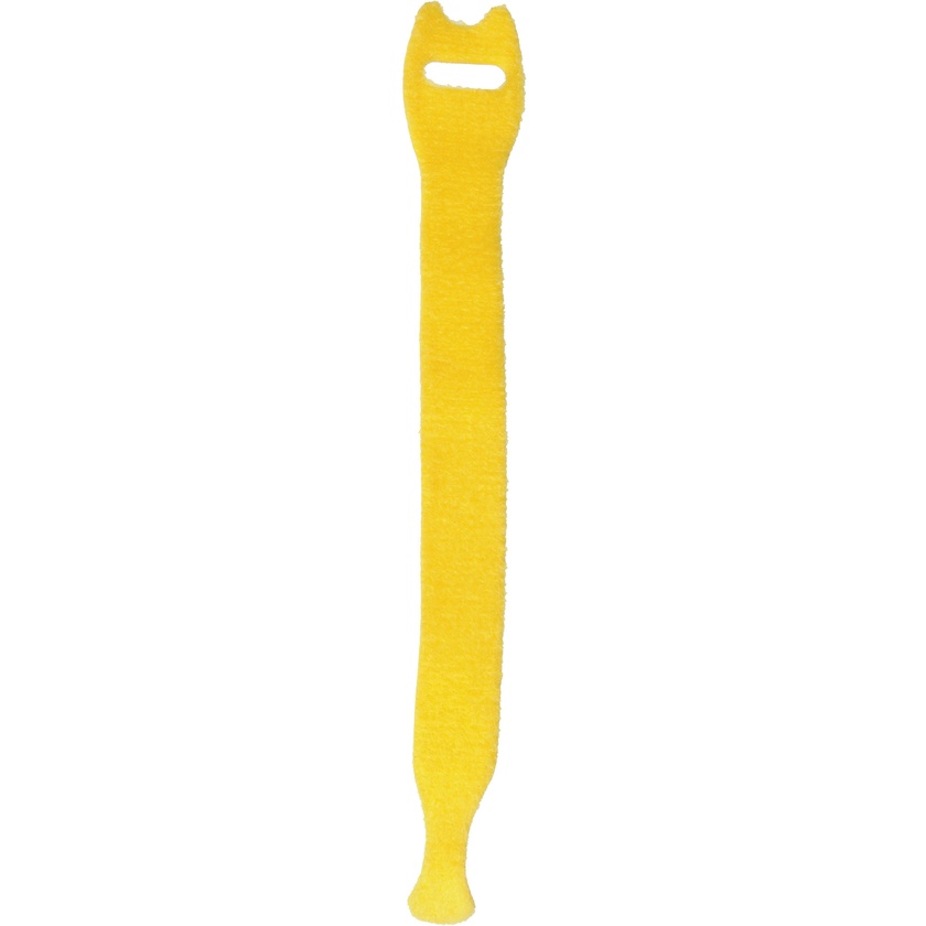 Pearstone 0.5 x 8" Touch Fastener Straps (Yellow, 10-Pack)