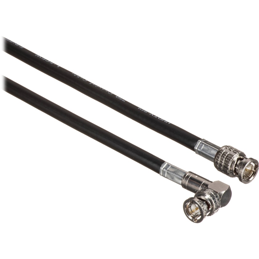 Canare Male to Right Angle Male HD-SDI Video Cable (Black, 10')