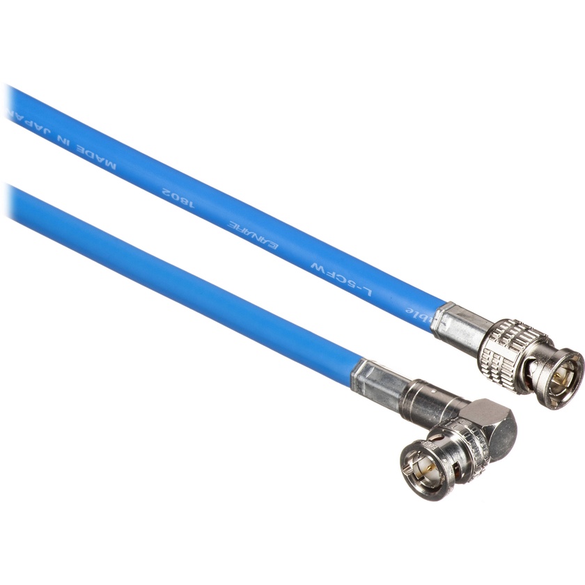 Canare Male to Right Angle Male HD-SDI Video Cable (Blue, 50')