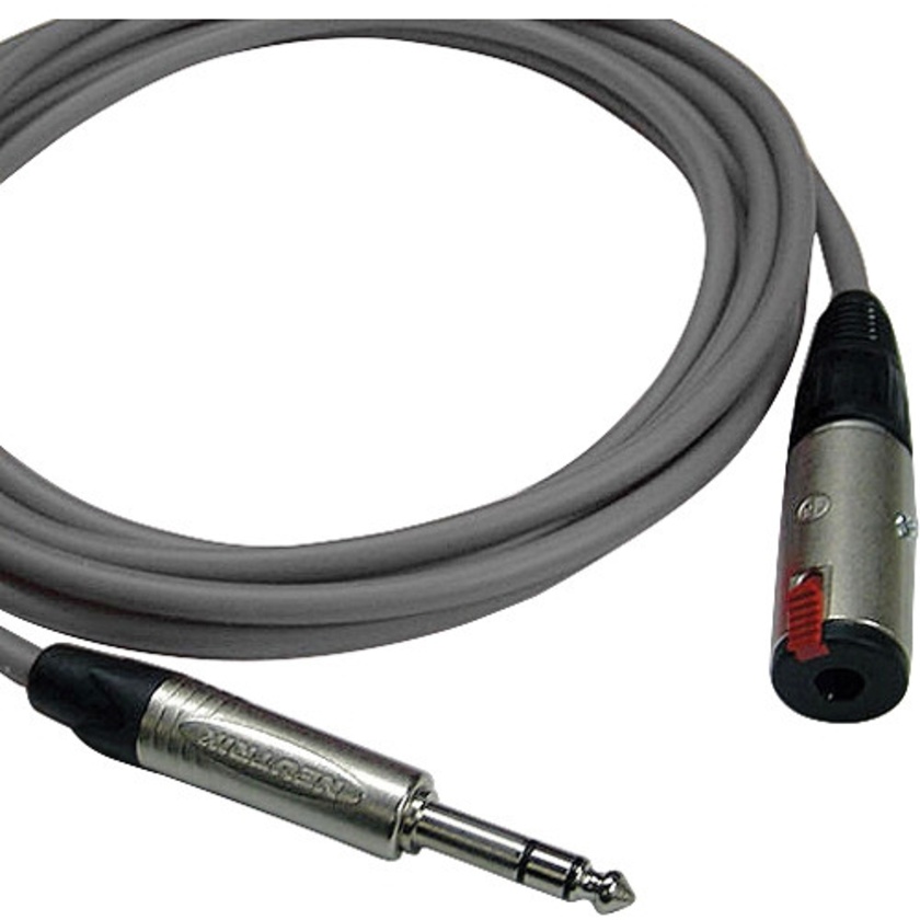 Canare Starquad TRSM-TRSF Extension Cable (Grey, 50')