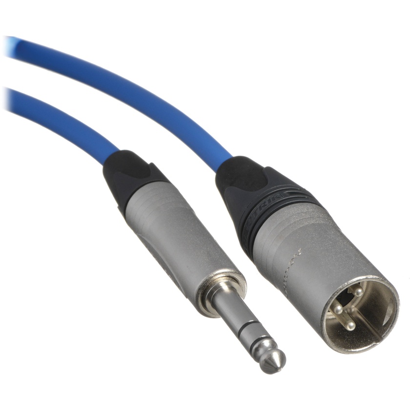 Canare Starquad XLRM-TRSM Cable (Blue, 2')