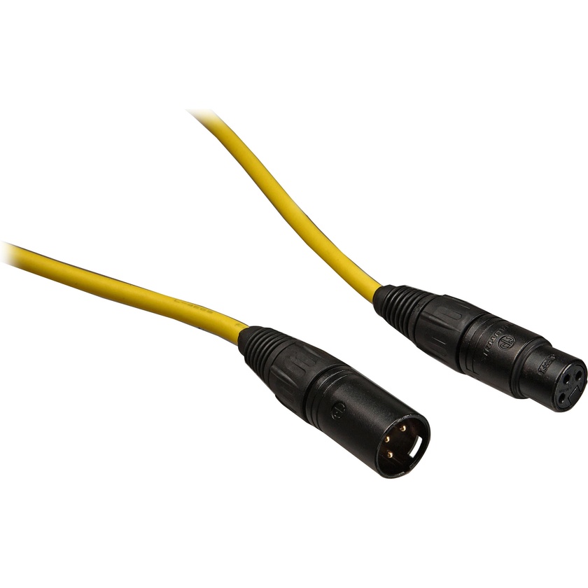 Canare L-4E6S Star Quad XLRM to XLRF Microphone Cable - 10' (Yellow)