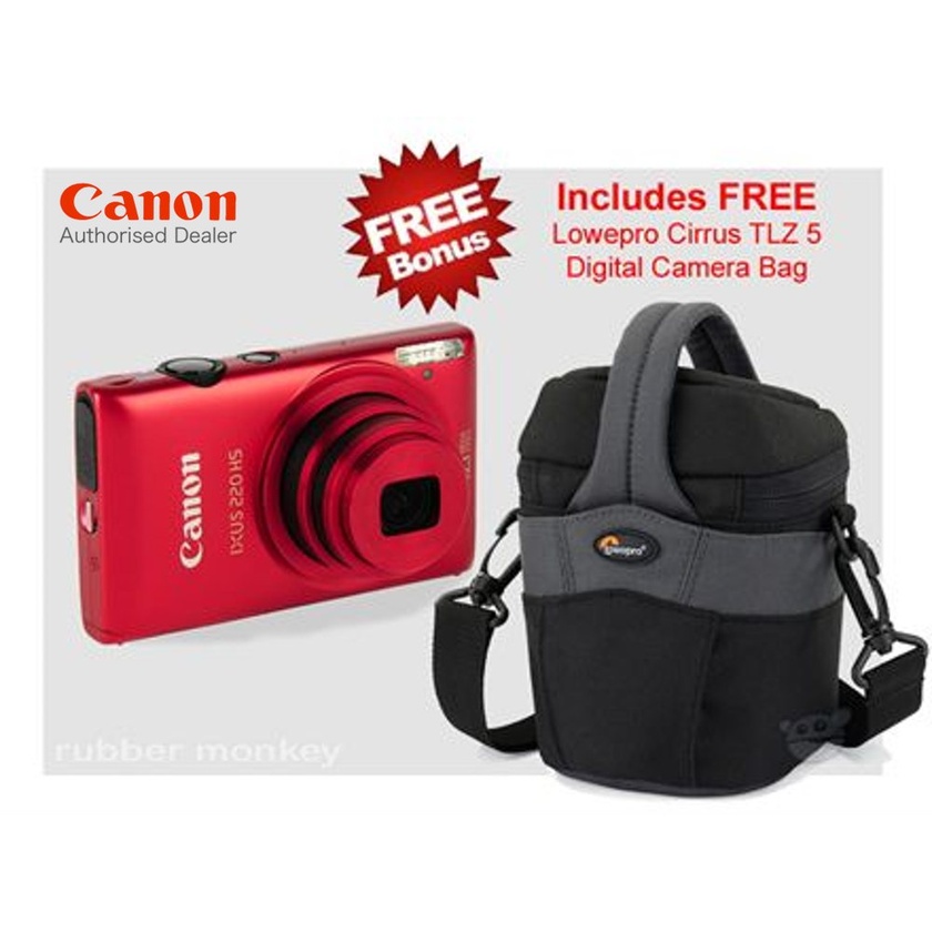 Canon Digital Compact Camera Red - IXUS 220 HS
