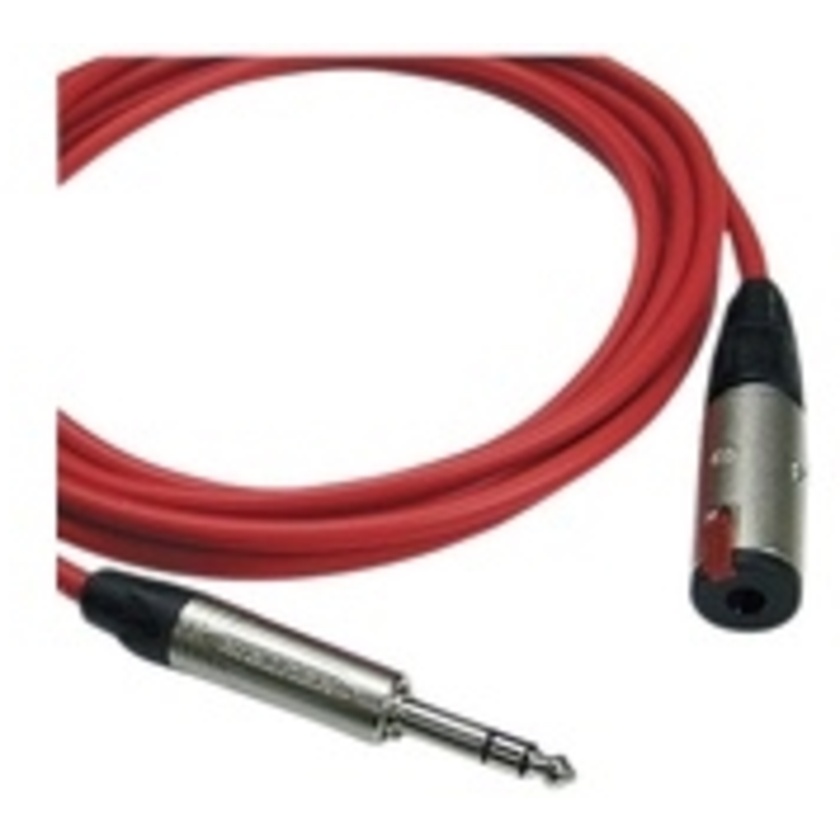 Canare Starquad TRSM-TRSF Extension Cable (Red, 100')