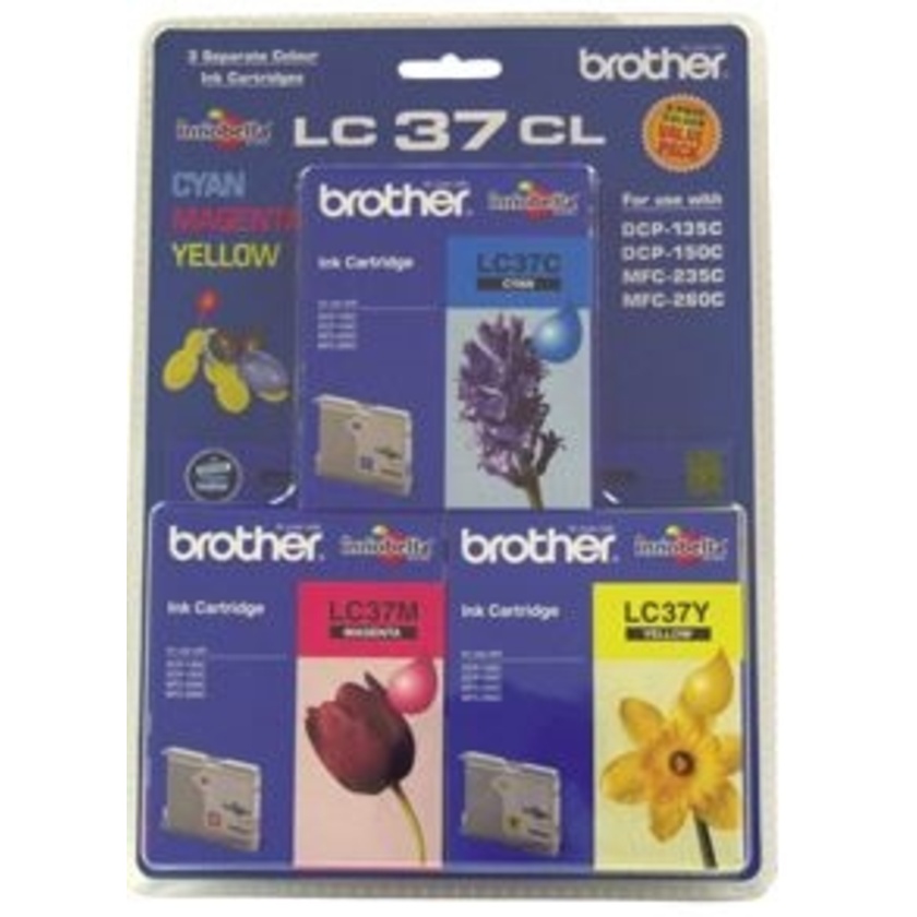 Brother LC37CL3PK CMY Ink Cartridges (Triple Pack)