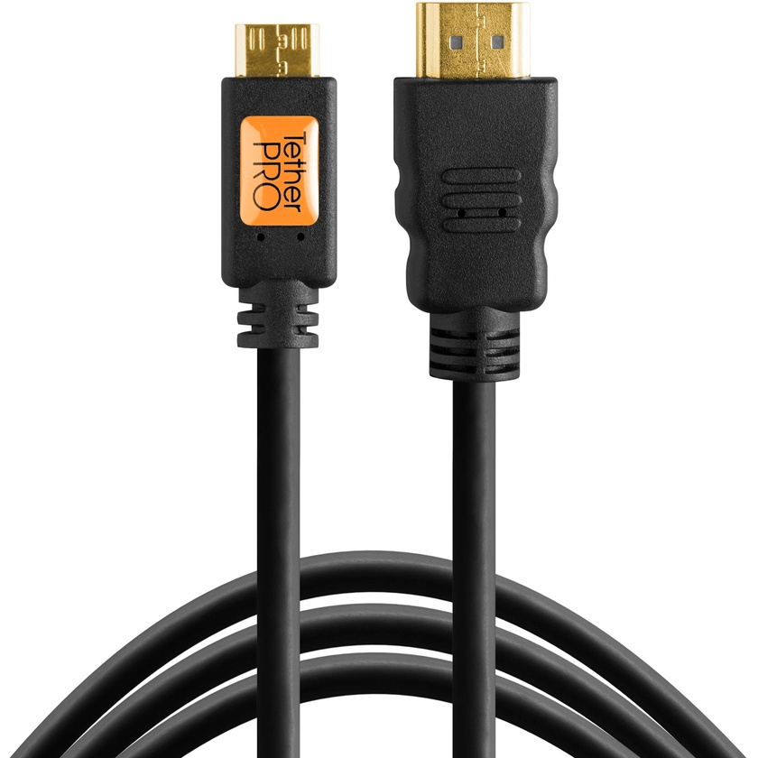 Tether Tools TetherPro Mini HDMI Male (Type C) to HDMI Male (Type A) Cable - 10' (Black)