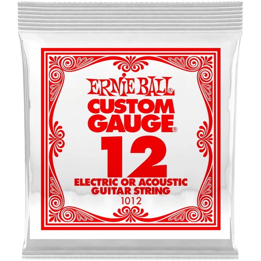 Ernie Ball .012 Plain Steel Electric or Acoustic Guitar String