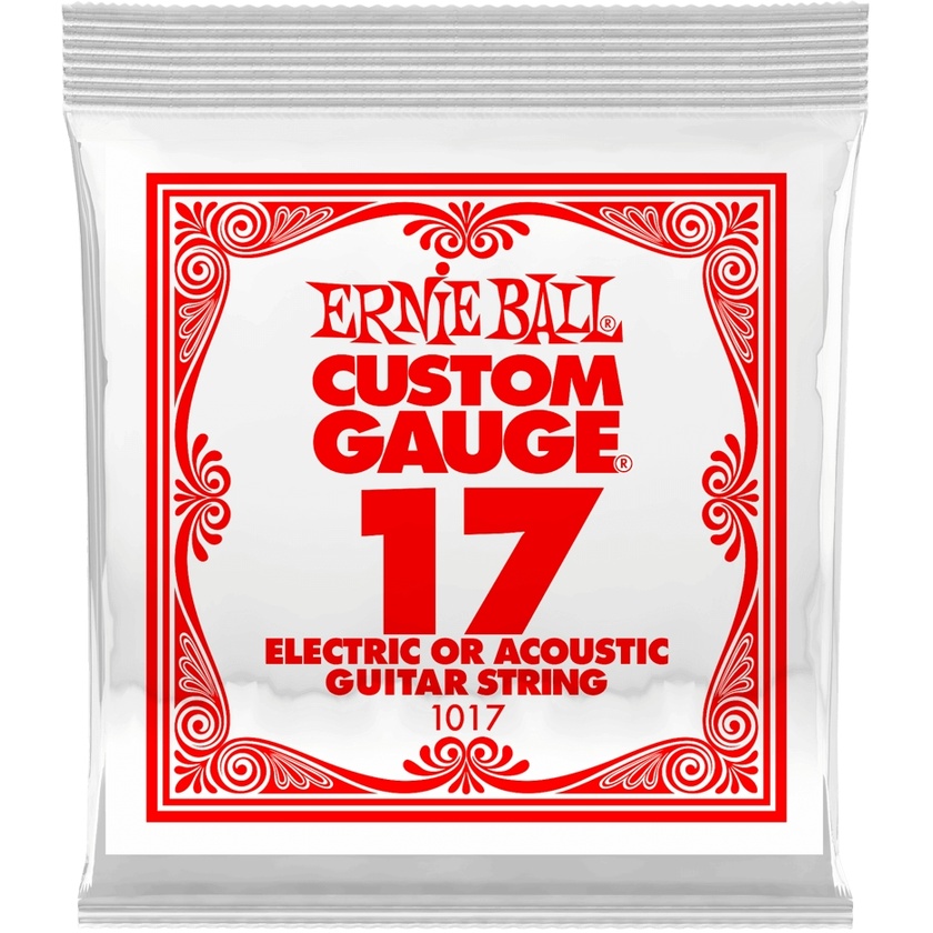 Ernie Ball .017 Plain Steel Electric or Acoustic Guitar String